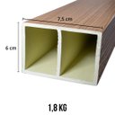 Ver imagem 2 de Brise WPC Interno Cor: Carvalho 2,90m x 7,5cm x 5,0cm