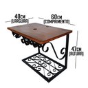 Ver imagem 3 de Lindo Balcão de Banheiro Rústico em Ferro e Madeira de Demolição Libertas Rosas Artesanato Bancada R