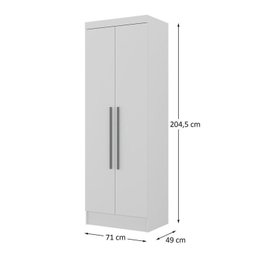 Guarda Roupa Modulado 7 Portas 6 Gavetas 5 Peças Branco Viena - 7