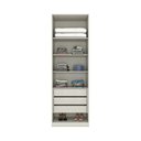 Ver imagem 3 de Guarda Roupa 2 Portas 3 Gavetas Seletto Branco/Areia HP