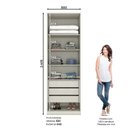 Ver imagem 4 de Guarda Roupa 2 Portas 3 Gavetas Seletto Branco/Areia HP