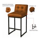 Ver imagem 3 de Banqueta Cozinha Alta com Encosto Kit 6 Lirina Industrial Preto Sintético Pu C05 - D’Rossi
