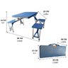 Mesa Camping Praia Dobrável 4 Bancos Alumínio Vira Maleta Acampamento Portátil Compacto Importway - 3