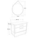 Ver imagem 3 de Conjunto para Banheiro Gabinete 80cm 2 Gavetas Isabela com Cuba e Espelheira 