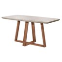 Ver imagem 3 de Mesa de Jantar Retangular Bennett com Vidro 160cm Natural com Off White