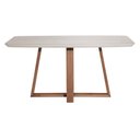 Ver imagem 2 de Mesa de Jantar Retangular Bennett com Vidro 160cm Natural com Off White