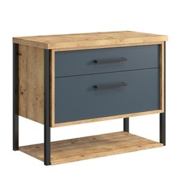 Conjunto para Banheiro Gabinete 80cm 2 Gavetas Isabela com Cuba e Espelheira  - 5