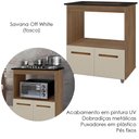 Ver imagem 3 de Balcao para Cooktop 5 Bocas 2p 75 Cm Elisa Savana Off White Mobbs