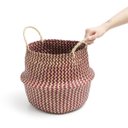 Ver imagem 2 de Cesto de seagrass vermelho 32cm com alças - Oikos