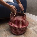 Ver imagem 7 de Cesto de seagrass vermelho 32cm com alças - Oikos