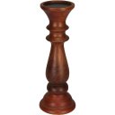 Ver imagem 1 de Castiçal Porta Vela Decorativo Home&co Madeira 26x9x9cm Marrom