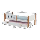 Ver imagem 4 de Kit 2 Camas Solteiro Ônix com 1 Cama Auxiliar e 3 Colchões Solteiro - Branco Mel