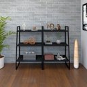 Ver imagem 1 de Conjunto 2 Estantes Baixas 3 Prateleiras Estilo Industrial Concept CabeCasa MadeiraOriginals