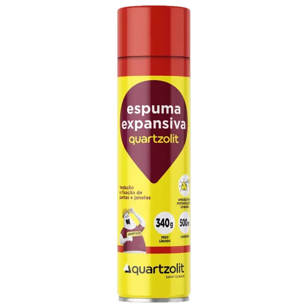 Espuma Expansiva Poliuretano Uso Geral 500ml/340g Quartzolit