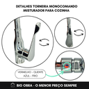Ver imagem 3 de Torneira Misturador Monocomando Bica Alta para Cozinha