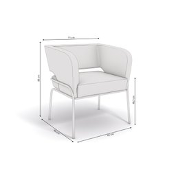 Poltrona Estofada para sala de Estar Veludo Marrom - modelo Urbana - 3