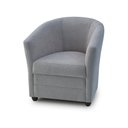 Ver imagem 2 de Poltrona Decorativa Mari Boucle Cinza Claro Estofama