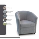 Ver imagem 4 de Poltrona Decorativa Mari Boucle Cinza Claro Estofama