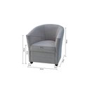 Ver imagem 3 de Poltrona Decorativa Mari Boucle Cinza Claro Estofama