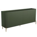 Ver imagem 1 de Buffet Sala de Jantar 4 Portas Brise 1 Gaveta Pés Industrial Dourado Naim I03 Musgo - Lyam