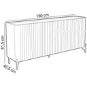 Ver imagem 3 de Buffet Sala de Jantar 4 Portas Brise 1 Gaveta Pés Industrial Dourado Naim I03 Musgo - Lyam