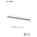 Ver imagem 3 de Kit 2 Puxadores 51,7cm para Armário Cozinha Aéreo 105cm Veneza Multimóveis Mp3090 Preto