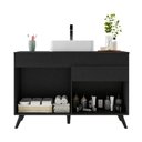 Ver imagem 5 de Gabinete Banheiro com 2 Portas e 1 Gaveta 120cm Retrô Multimóveis MP5539 Preto