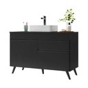 Ver imagem 2 de Gabinete Banheiro com 2 Portas e 1 Gaveta 120cm Retrô Multimóveis MP5539 Preto