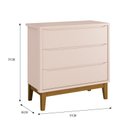 Ver imagem 5 de Jogo de Quarto Infantil Guarda Roupa 3 Portas e Cômoda 3 Gavetas Classic Rosa Fosco com Pés Amadeira