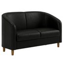 Ver imagem 1 de Poltrona Namoradeira 2 Lugares Aura 120 cm Pes Madeira Courino Tcs 724 Moll