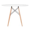 Ver imagem 3 de Conjunto Mesa Eiffel 100cm e 4 Cadeiras Polipropileno Eames Dsw La Mobilia: Sala Jantar Branca