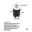Ver imagem 4 de Mini Balizador Led 2w Bco Quente - Escada - Parede - Branco - Preto