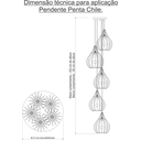 Ver imagem 3 de Luminária Teto Lustre pendente balcão cozinha sala 5 chile:Preto
