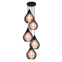 Ver imagem 1 de Luminária Teto Lustre pendente balcão cozinha sala 5 chile:Preto