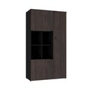 Ver imagem 1 de Armário Alto com Nicho e 03 Portas 161,5x90x42cm Wlan90 Preto Tx com Terracota