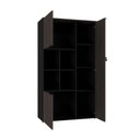 Ver imagem 5 de Armário Alto com Nicho e 03 Portas 161,5x90x42cm Wlan90 Preto Tx com Terracota