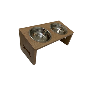 Comedouro e Bebedouro para Pets de Porte Pequeno com Tigelas em Inox