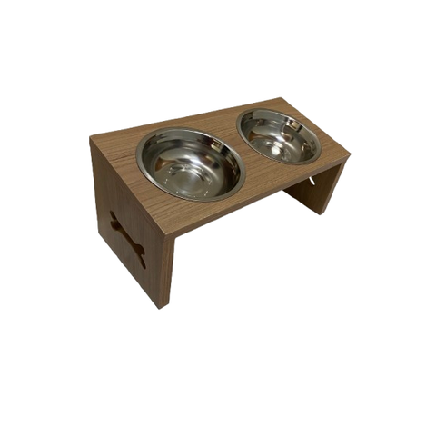 Comedouro e Bebedouro para Pets de Porte Pequeno com Tigelas em Inox