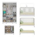 Ver imagem 5 de Quarto de Bebê Completo Berço Americano 3 em 1 Allegra Multimóveis Mp4582 Branco
