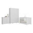 Ver imagem 2 de Quarto de Bebê Completo Berço Americano 3 em 1 Allegra Multimóveis Mp4582 Branco