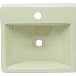 Pia Cuba Sobrepor para Banheiro de Mármore Sintético Bege Roma 41 X 36,5 Quanta Compositos Cuba Sobr - 1