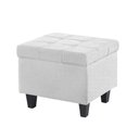 Ver imagem 2 de Kit Recamier Madri 1,20m + 2 Puff Suede Branco - Inova Decor Inova Decorações Kit Madri