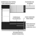 Ver imagem 4 de Cozinha Completa Safira com Armário e Balcão Preto Madesa