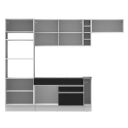 Cozinha Completa Safira com Armário e Balcão Preto Madesa - 8