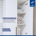 Ver imagem 3 de Lavanderia Modulada São Gonçalo 4 Portas 6 Prateleiras MDF-MDP 140cm Branco Kaiki