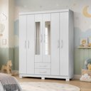 Ver imagem 1 de Guarda Roupa Infantil Encanto com Espelho 6 Portas 2 Gavetas