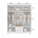 Ver imagem 5 de Guarda Roupa Infantil Encanto com Espelho 6 Portas 2 Gavetas