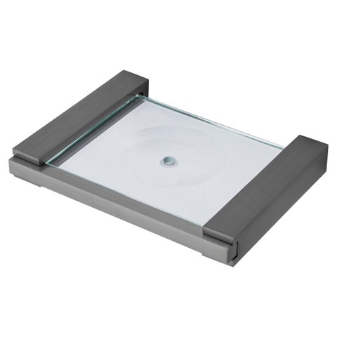 Saboneteira de Parede para Banheiro e Lavabo Grafite Escovado Fani Quartzo 4100 Ge140