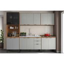 Ver imagem 1 de Cozinha Modulada Demóbile 6 Peças Firenze C6p126 Amendola/nude Prime Tx