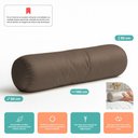 Ver imagem 3 de Almofada Travesseiro Bastão Tubo Rolo Dot 140cm Macia Veludo Marrom - Desk Design